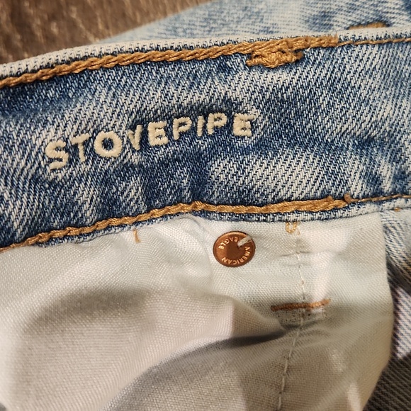 ❤️ AMERICAN EAGLE HIGH RISE WIDE LEG STOVEPIPE JEANS, 12 (31) - Picture 7 of 9